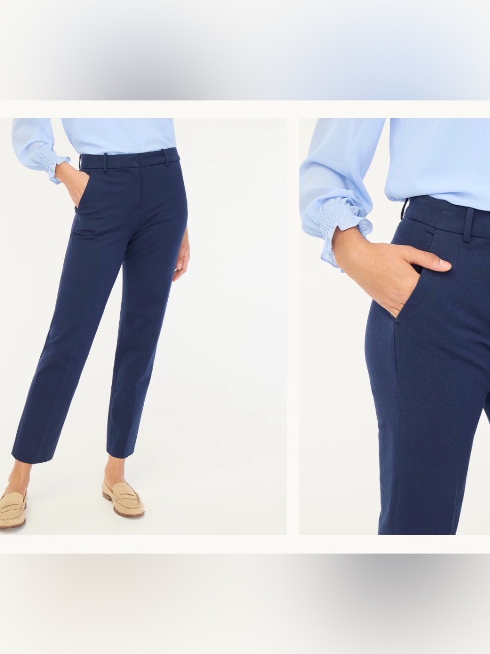 J. Crew Navy Straight-Leg Women's Dress Pants